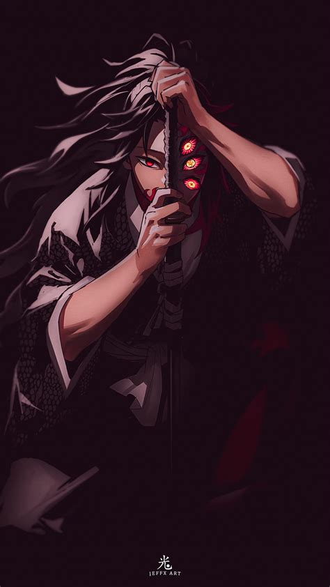 Kokushibo Red Art Kimetsunoyaiba Tanjiro Demonslayer Kimetsu