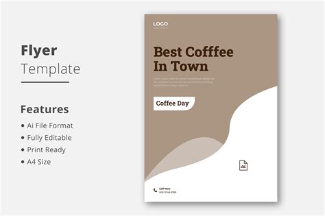 Coffee Shop Flyer Template Graphic by MacroByte · Creative Fabrica