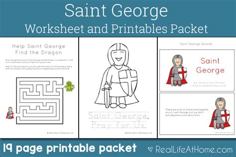 Saint George Printables And Worksheet Packet