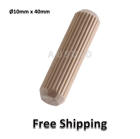 10mm X 40mm Fluted Wooden Dowel Pin Ausujo