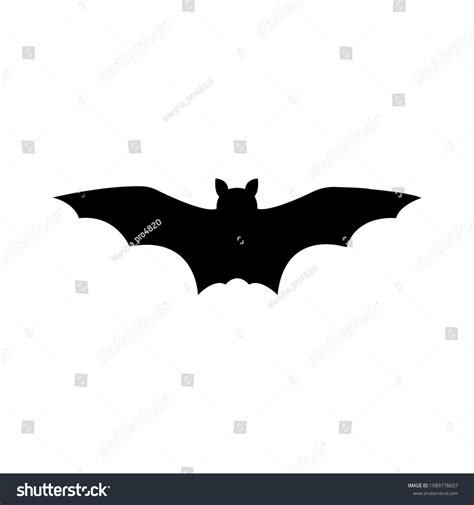 Bat Illustration Black Vector Graphics Stock Vector (Royalty Free ...