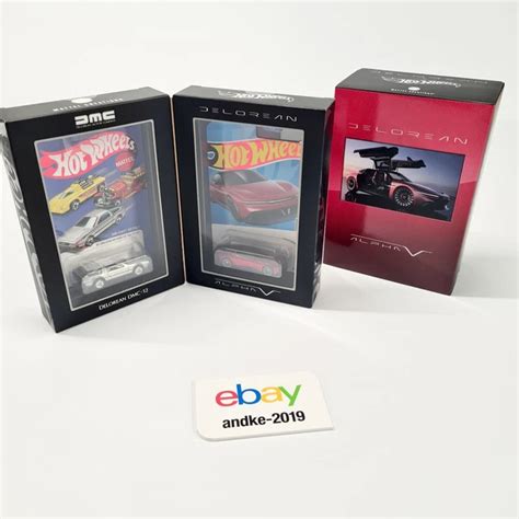 HOT WHEELS X DeLorean DMC 12 Alpha5 Collector Set RARE Livraison Gratuite EUR 138 51