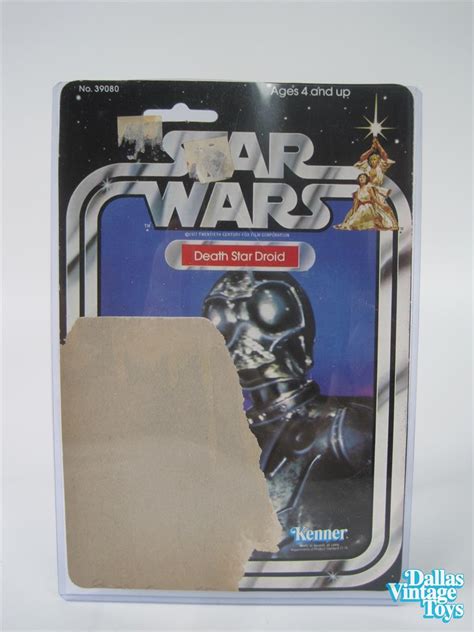 1979 Kenner Star Wars 21 Back Death Star Droid Backer Card With Sleeve Swbc1512