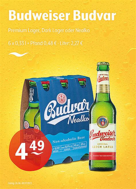 Budweiser Budvar Premium Lager Dark Lager Oder Nealko Von Getr Nke