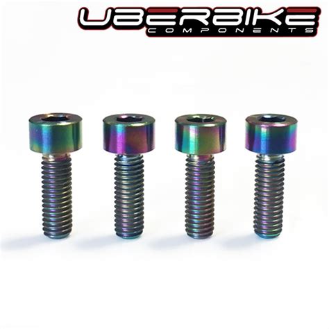 Uberbike M X Avid Titanium Brake Lever Bolt Upgrade Kit Rainbow