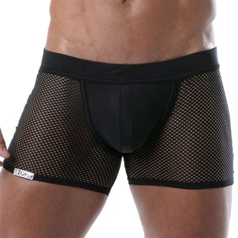 Boxer effet jockstrap en résille Circuit Tof Paris Noir TOF Par