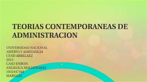 Teorias Contemporaneas De Administracion By Angelica Maldonado On Prezi