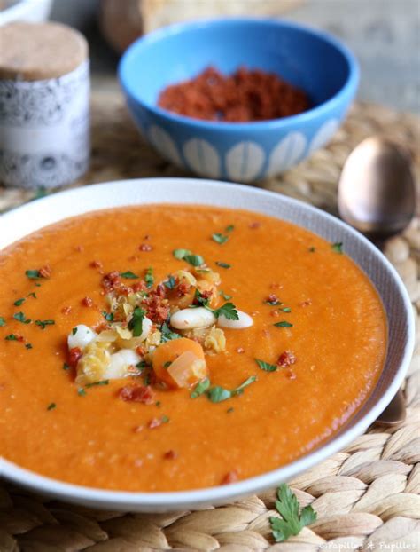 Soupe De Lentilles Corail Crumble De Chorizo