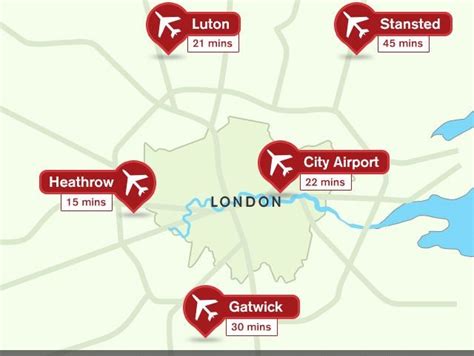 Map Of London Airports - Metro Map