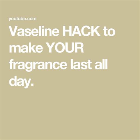 Vaseline HACK To Make YOUR Fragrance Last All Day Diy Beauty Beauty