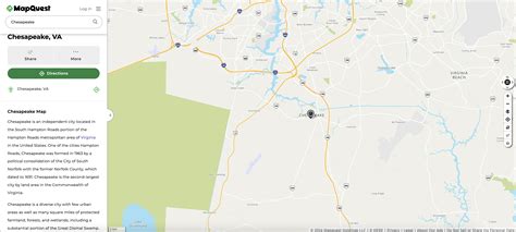 Map of Chesapeake – Driving Directions Maps and Traffic