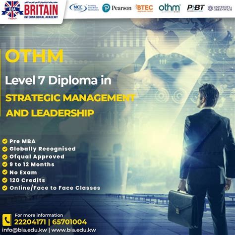 Othm Level 7 Diploma In Strategic Management And Leadership In 2022