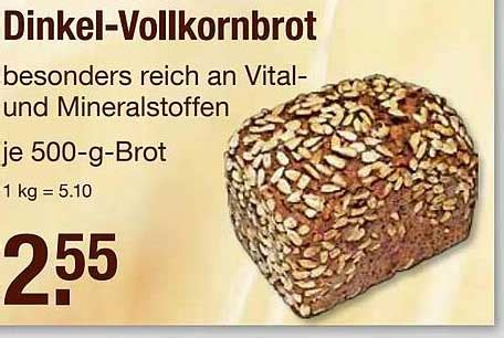 Dinkel Vollkornbrot Angebot Bei V Markt