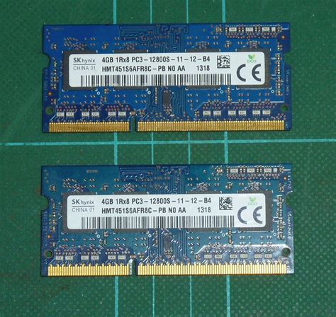 Yahooオークション Sk Hynix Pc3 12800sddr3 1600 4gb 2枚セット 8gb