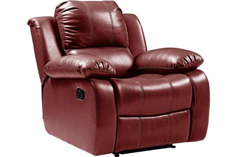 Valencia Genuine Wine Leather Recliner Armchair FurnitureInstore