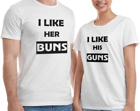 I Like Her Buns I Like His Guns Couple Matching Costumes Etsy