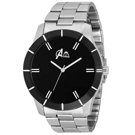 Acnos Full Black Dial Analogue Watch For Men Pack Of 1 Fx442 At Rs 28100 Men Analog Watches