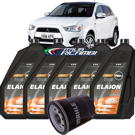 Kit Revisao Troca De Oleo 10W40 Filtro Mitsubishi Asx 2 0 2011 2012