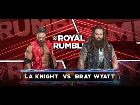 LA Knight Vs Bray Wyatt Mtn Dew Pitch Black Match Royal Rumble 2023