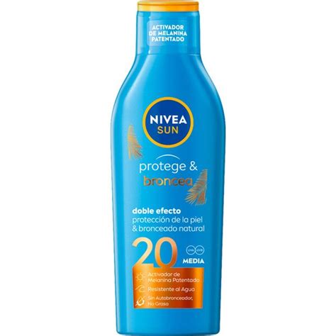 Protege Broncea loción solar activadora del bronceado SPF 20 frasco