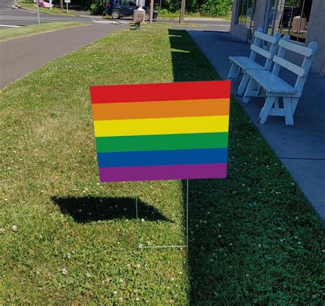 Gay Pride Flag Yard Sign, Just $20 + shipping -- Order Today!