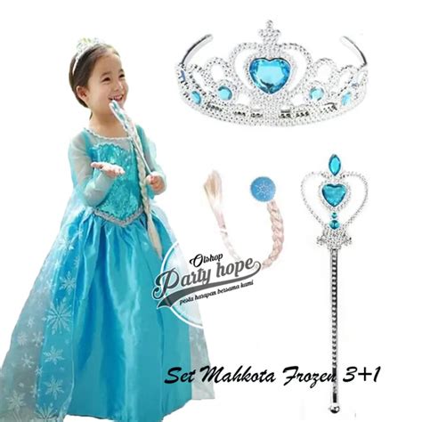 Set Mahkota Frozen In Pesta Anna Elsa Frozen Crown Frozen Elsa