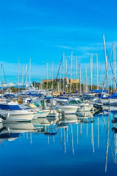 Port Vauban With Fort Carre In Antibes France Editorial Image Image