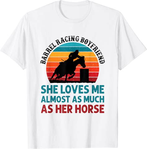 Barrel Racing Boyfriend Retro T Shirt Clothing Shoes And Jewelry