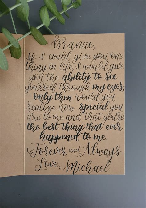 Custom Calligraphy Card Hand Lettered Card Card For Etsy