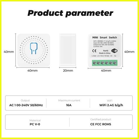 Smatrul A Tuya Mini Diy Smart Switch Wifi Push Way Module Tmall