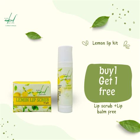 PURE NAKED NATURE Lemon Extract Combo Of Lip Scrub And Lip Balm To