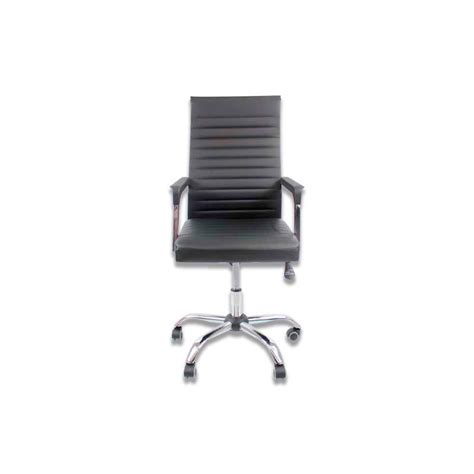 Silla Gerencial Modamob Modelo Cygnus Color Negro Imitacion Piel