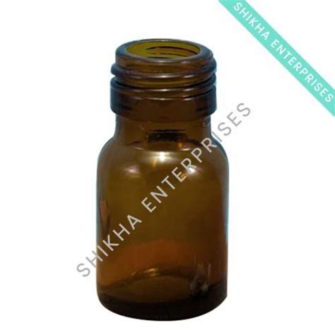 Ml Round Amber Glass Bottle Mm Ropp Neck At Rs Piece Amber