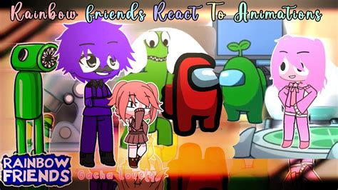 🤍🌈🖤 Rainbow Friends React To Animations🖤 🤍🌈 My Au Part 39 💜♥️ Youtube