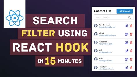 Build React Search Filter With React Hooks ReactJS Search Bar React