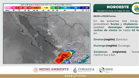 Se Esperan Lluvias En El Sur De Sinaloa Para Este Lunes 16 De Octubre Luz Noticias