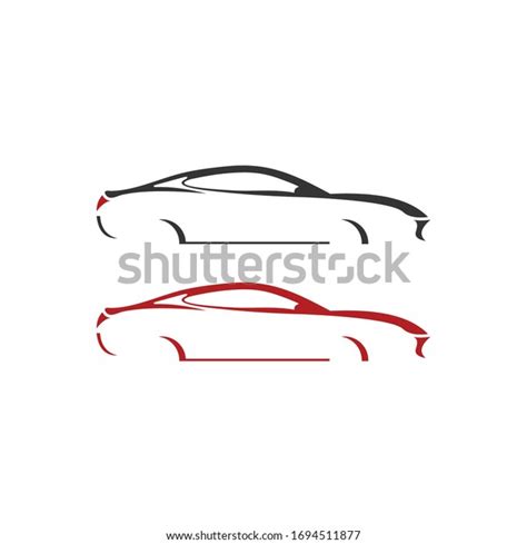 Simple Car Logo Vector Line Art Stock Vector (Royalty Free) 1694511877