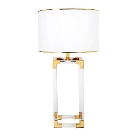 Jonathan Adler Jacques Column Table Lamp Unisex Gold White Flannels