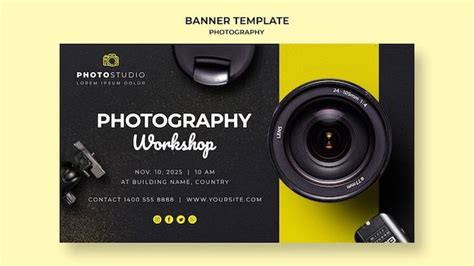 Free Psd Photography Workshop Banner Template Photography Business