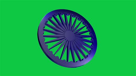 3d Ashok Chakra Green Screen Youtube