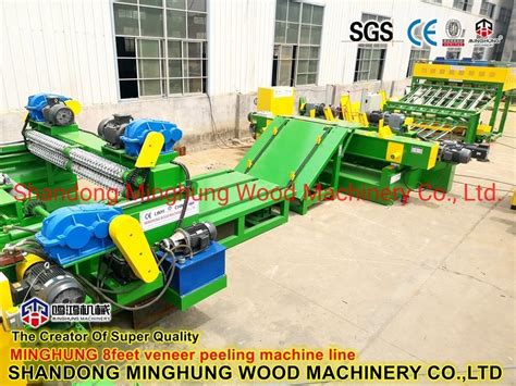 Spindleless Feet Wood Log Veneer Peeler For Peeled Veneers