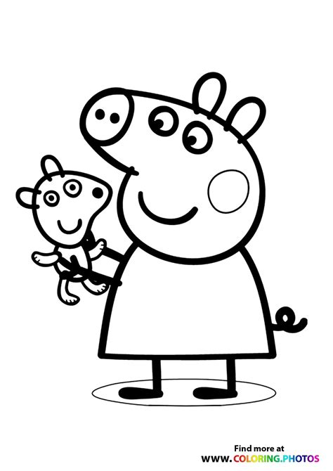 Peppa Pig - Coloring Pages for kids | Free and easy print or download