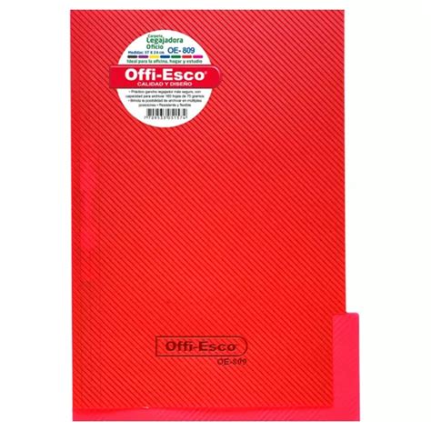 Carpeta legajadora con gancho offi esco oe 809 oficio rojo Papelería