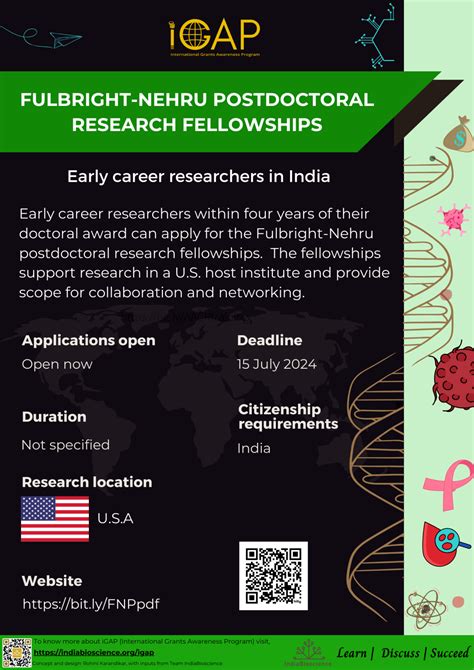 Fulbright Nehru Postdoctoral Research Fellowships Indiabioscience