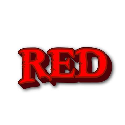 Premium Vector Red 3d Text Effect