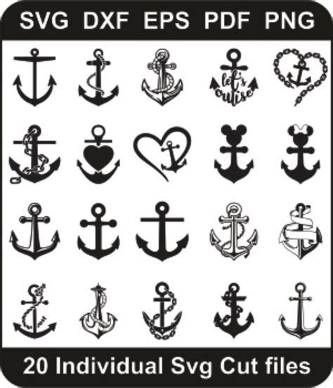 Anchor Svg Bundle Ship Anchor Png Pack