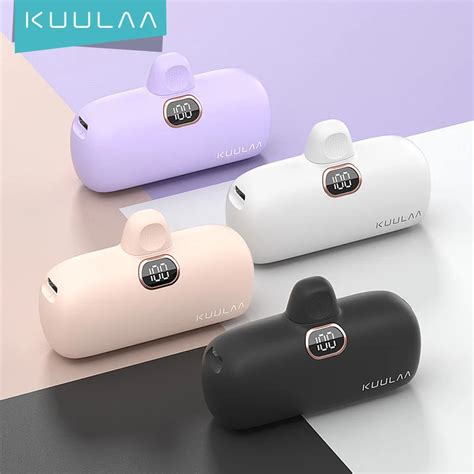 KUULAA Mini Power Bank 5000mAh PowerBank QC PD Fast Charging For IPhone