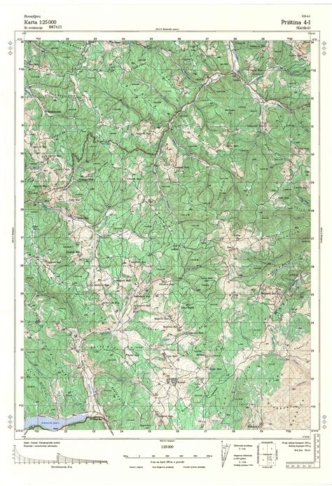 Topografske Karte Kosovo Jna Pristina