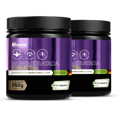 Kit 2 Creatina Monohidratada Creapure 250g Growth Suplemento Em Promoção Na Americanas