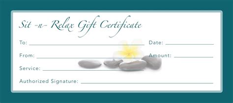 Printable Spa Gift Certificate Template - Printable Templates